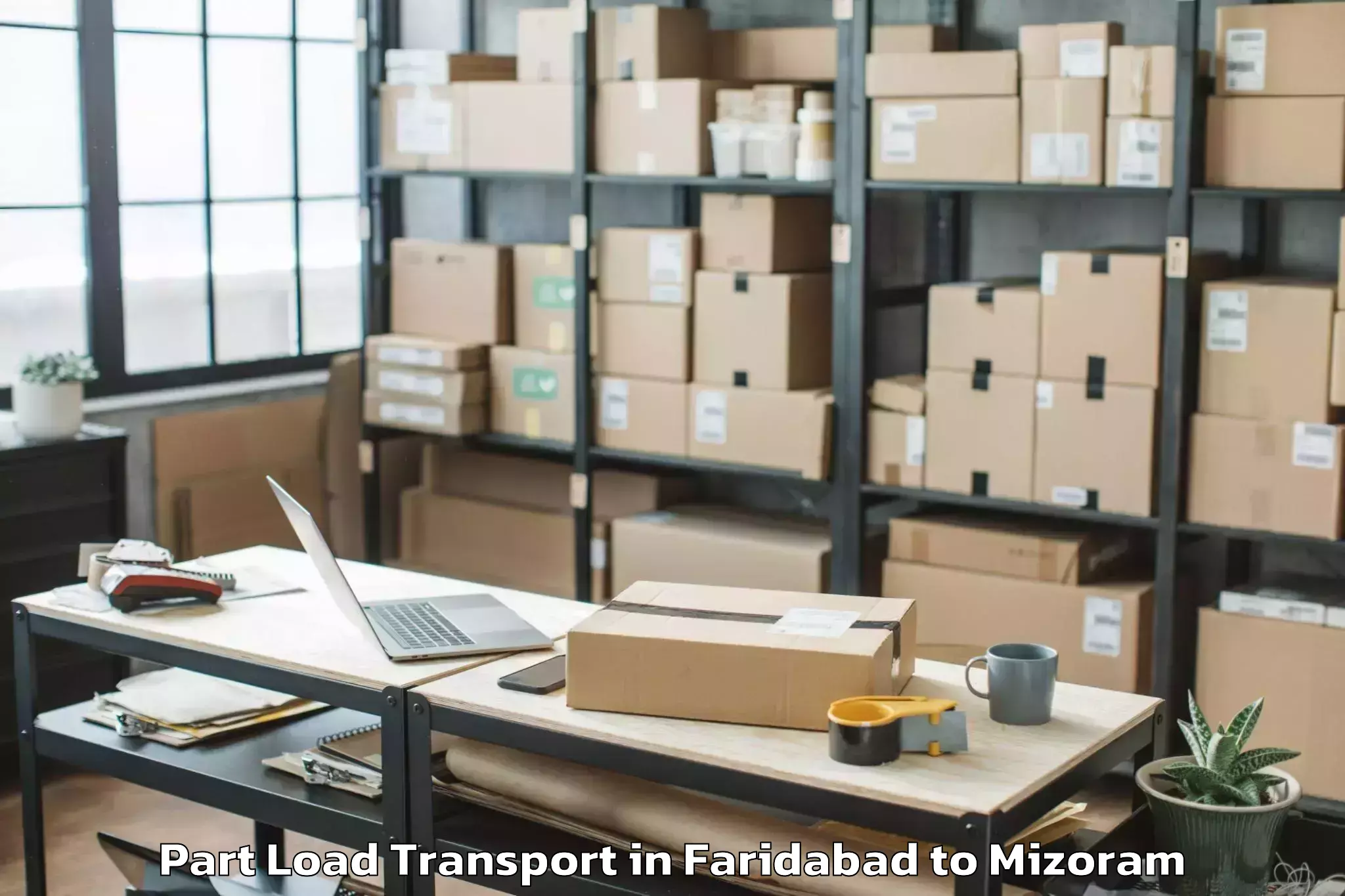 Top Faridabad to Aizawl Airport Ajl Part Load Transport Available